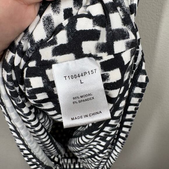 Tart Large Tile Print Midi Dress Black White Cut Out Modal Sleeveless Stretch - Picture 8 of 10